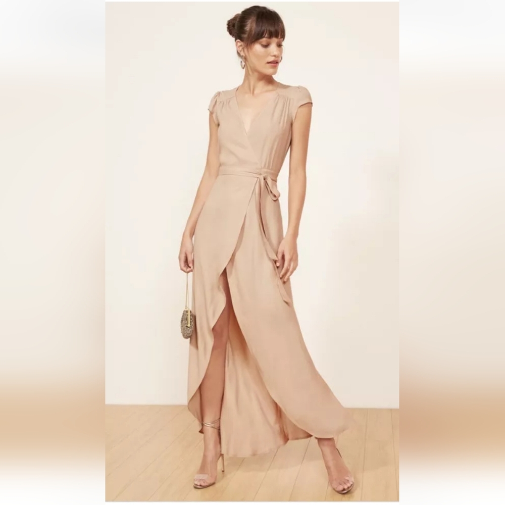 Reformation V-Neck Wrap Dress